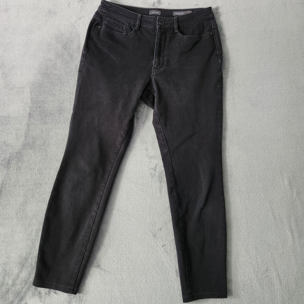 J. Jill Jeans Womens Size 6 High Rise‎ Leggings Premium Flex Black Denim